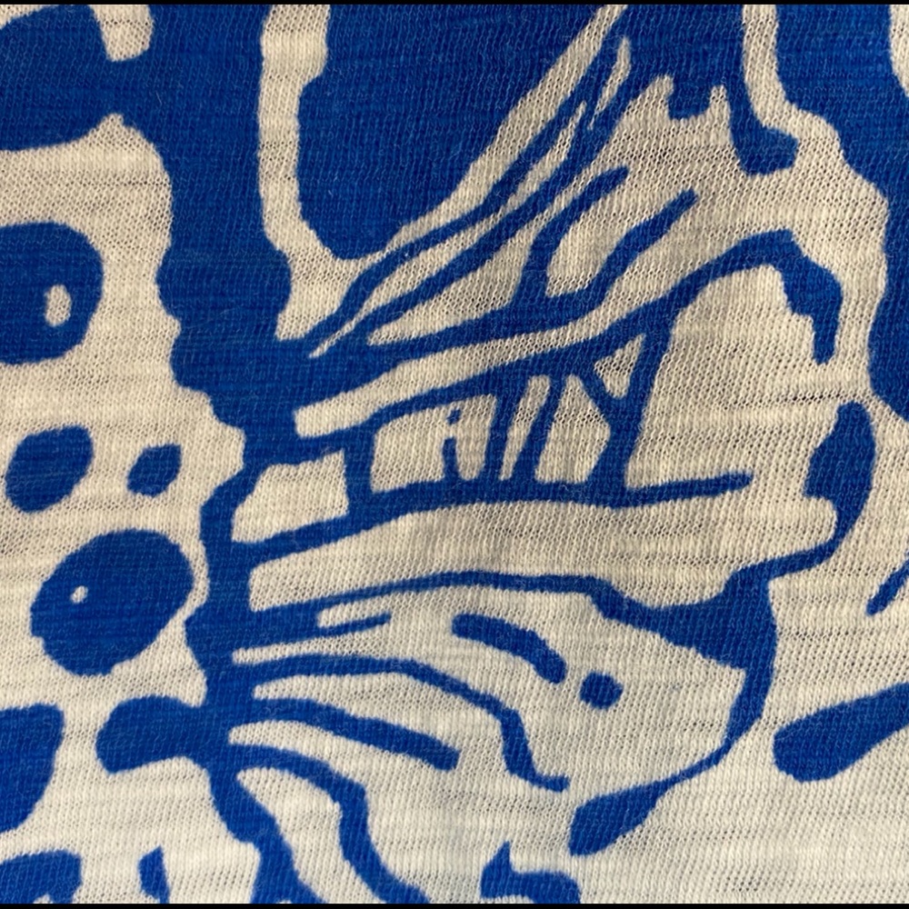 LILLY PULITZER blue & white “Quahog Chowdah” design knit dress, size M EUC FUN! - Picture 9 of 9